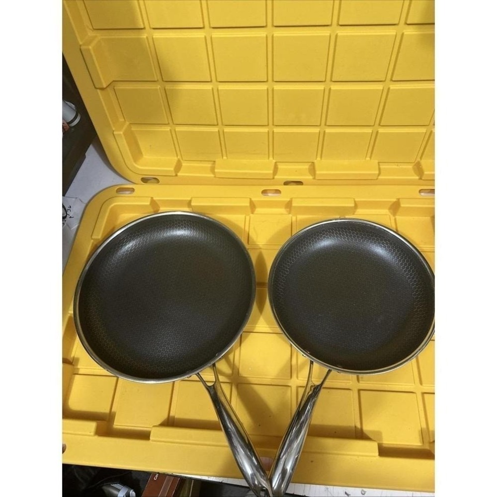 HEXCLAD 2 Piece Nonstick Stainless Steel Frying Pan Set 10 12" MSRP $300